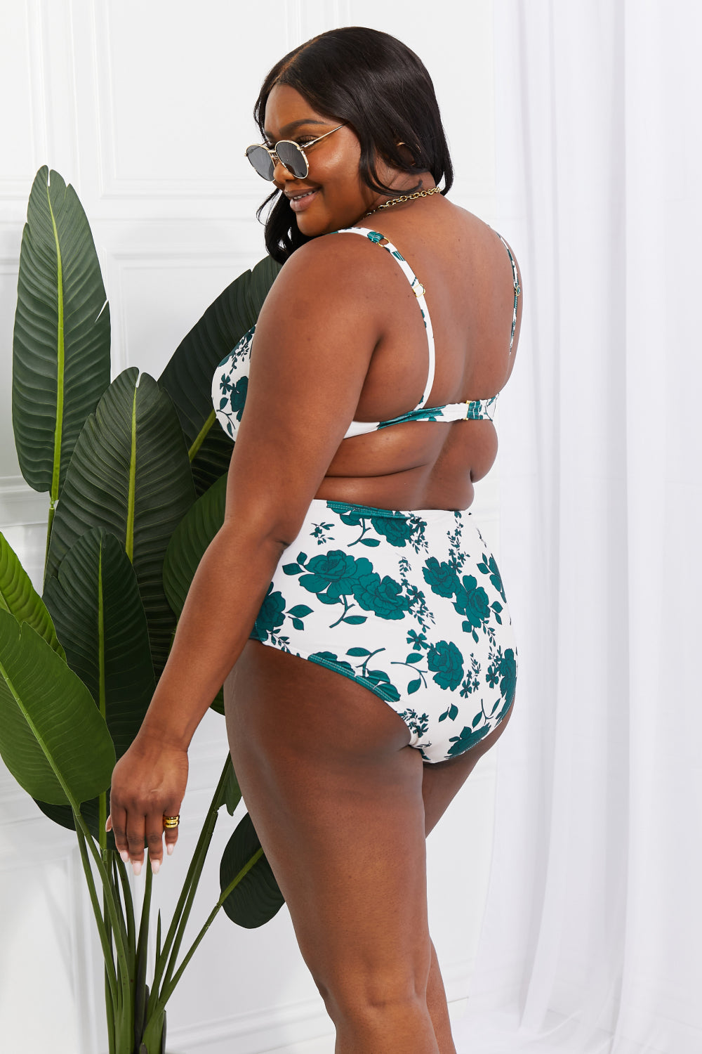 Swim Take A Dip Twist High-Rise Bikini in Forest