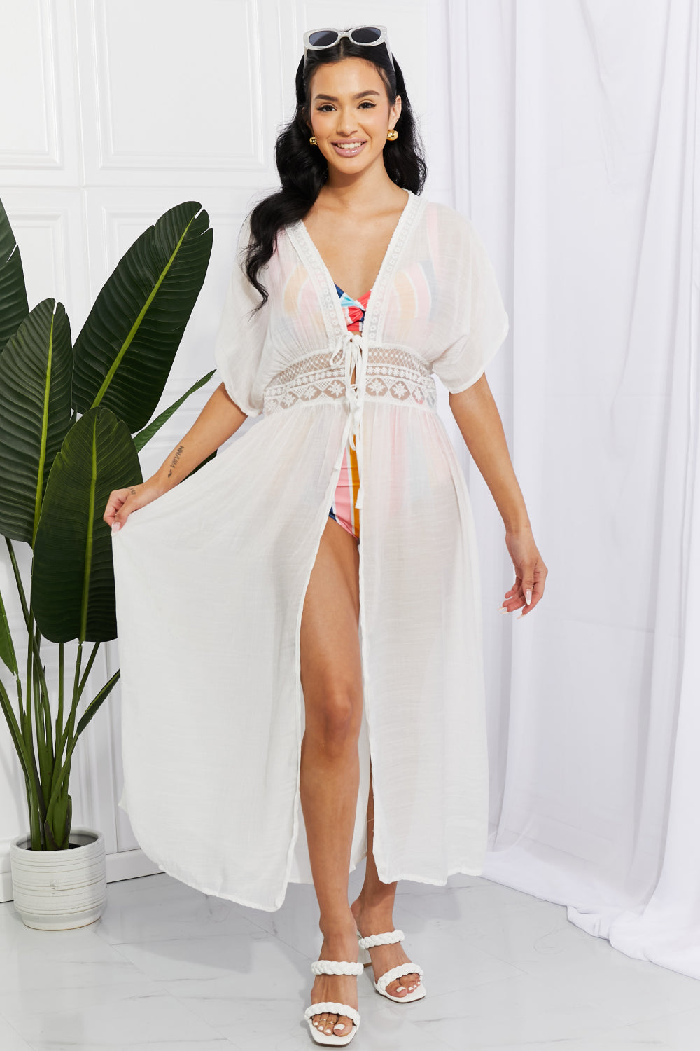 Swim Sun Goddess Tied Maxi Cover-Up