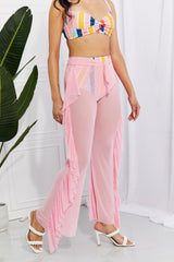 Swim Take Me To The Beach Mesh Ruffle Cover-Up Pants