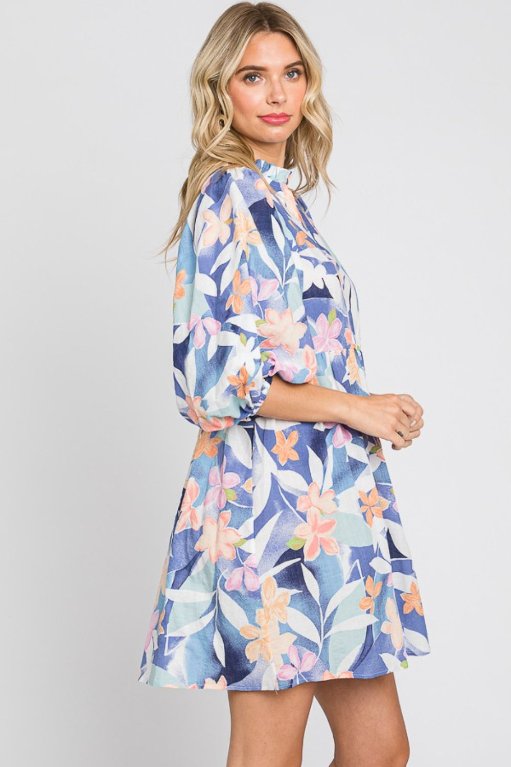 Rochie mini cu imprimeu floral GeeGee