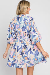 Rochie mini cu imprimeu floral GeeGee