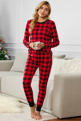 Plaid Tee & Pants Pajama Set