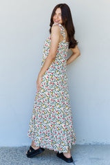 Doublju In The Garden Rochie Maxi cu Volane Floral in Trandafir Natural