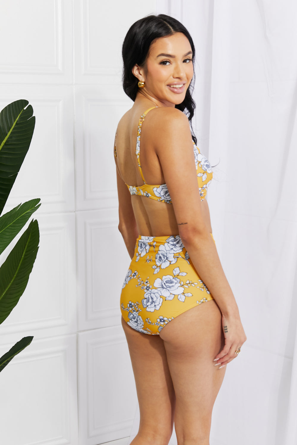 Swim Take A Dip Twist High-Rise Bikini in Mustard