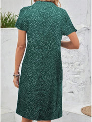 Elegant Green Polka Dot Summer Dress - Perfect for Every Occasion